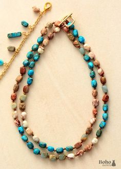 Boho Necklace, Mala Necklace, Blue & Brown Imperial Jaspers for just $33.99. #boho #girl #weddings #bride #bohomini #instadaily #bohovibe #picoftheday #weddingideas #photooftheday Turquoise Jewellery, Boho Necklaces, Boho Jewels, Diy Jewelry Necklace, Imperial Jasper, Necklace Ideas, Necklace Tutorial, Boho Style Jewelry, Stone Beaded Necklace