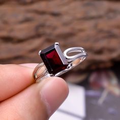 WELCOME TO ARTNGEM IIndian Gemstone Ring,Ring Size 7,Natural Red Garnet Gemstone 2.9 Gram Radiant Shape Ring ,92.5 Silver Delicate Ring,TOP Garnet January Gift Gemstone : Garnet Stone Shape : Radiant Stone size :9x7 MM Ring Weight :- 2.9 Gram Ring Size : 7 US 92.5 Sterling Silver Ring Quantity : Buyer Will Get Received One Ring BEST QUALITY AT LOW PRICE. = = = = = = = = = = = = = = = = = = = = = = = = = = = = = = = PLEASE ADD THIS IN YOUR CART FOR FAST SHIPPING WITH OTHER ITEMS. https://www.etsy Ruby Gemstone Rings With Rectangular Stone, Ruby Rings With Rectangular Gemstone, Rectangular Gemstone Crystal Ring Gift, Rectangular Crystal Gemstone Ring For Gift, Crystal Ring With Rectangular Gemstone For Gift, Silver Emerald Ring With Rectangular Stone For Gift, Silver Emerald-cut Emerald Ring As Gift, Emerald Cut Garnet Rings For Gift, Emerald Cut Garnet Rings As Gift