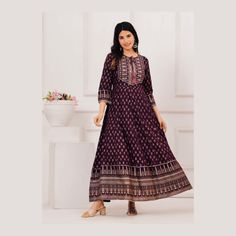 Beautiful magenta Long Faired Kurta With dupatta, Indian Floor Touch Gown 3 Piece Partywear/ Ethnic Dresses' For Women Readymade Stitched Item - anrakali kurti with pant and dupatta color - dark magenta / wine size m to xxl Type: Fully stitched perfect for festival and marriage party Disclaimer : Due to different screen resolutions and camera quality color of this product may very. Wash Instructions - Wash Separately preferably. Do not Soak. Do not use harsh detergents. Payment - We accept PayPa Wedding Wine Color, Floor Touch Gown, Long Anarkali Kurti, Wine Colored Wedding, Kurti Pant With Dupatta, Dress Party Wear, Ethnic Dresses, Long Anarkali, Party Wear Dress