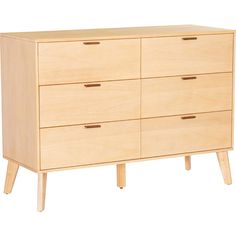 a wooden dresser with four drawers and two legs