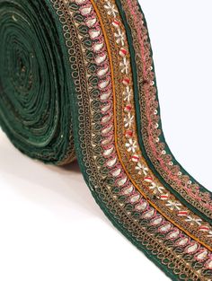 ♦ Feel Free to Message Me if Unable to Place your Order ♦ Indian Embroidered Antique Green & Yellow Trim work lace is perfect for DIY sewing projects, designer cushion crafts, gifting and decorations. Width : Approx. 7cm wide Length : 3 yards This beautiful lace trim is great for any sewing and craft projects. A perfect match for bridal dresses or any festive occasions. Our lace will add charm to your fabric, you can use this lace alone or add it with other laces to create a new unique design fo Green Anarkali Dupatta With Embroidered Border, Green Embroidered Fabric For Party With Traditional Drape, Fitted Green Embroidered Fabric For Festivals, Green Bollywood Embroidered Fabric For Party, Fitted Green Embroidered Dupatta Fabric, Embroidered Green Choli For Festive Occasions, Green Embroidered Choli For Festive Occasions, Traditional Embroidered Fabric For Party Festivals, Traditional Embroidered Fabric For Party And Festivals