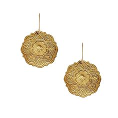 Cast from a pair of antique earrings hand carved by Romani peoples in the 1800s, Rebekah has treasured the originals as a part of her personal collection. Delicate scalloped edging gives the pendant a unique silhouette while intricate engraved details resemble patterns of sacred geometry. Handcrafted in 14k gold vermeil or sterling silver Approximate 3/4" hanging length Secured on our handmade earwire Shop the matching Romani Necklace Also available with gemstones Bench Jeweler, Jewellers Bench, Antique Earrings, Sacred Geometry, Semi Precious Gemstones, Gold Vermeil, Sterling Silver Earrings, Geometry, Semi Precious