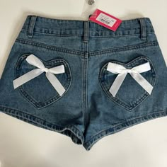 Edikted Brand New Jean Shorts With Tags Xs Cute Denim Blue Short-length Bottoms, Cute Short Length Denim Bottoms, Cute Medium Wash Bottoms With Pockets, Cute Short Denim Blue Bottoms, Cute Fitted High-waist Shorts, Cute Fitted High Waist Shorts, Cute High Waist Denim Bottoms, Cute Blue Shorts With Pockets, Cute Fitted Blue Bottoms