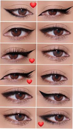 Types Of Eyeliner Style, Eyeliner Tricks For Beginners, Types Of Eyeliner, Eyeliner Types, Cat Eye Eyeliner, Membentuk Alis, How To Do Eyeliner, Drugstore Makeup Tutorial, Mekap Mata