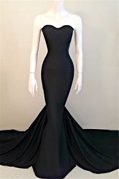 Sexy Mermaid Black Sweetheart Evening Dress 2016 Sleeveless Sweep Train_High Quality Wedding & Evening Prom Dresses at Factory Price-27DRESS.COM Black Prom Dresses Mermaid, Prom Gown For Teens, Black Mermaid Prom Dress, Sweetheart Evening Dress, Sweetheart Prom Dress, Black Prom Dress, Black Prom