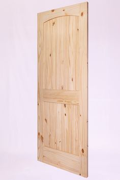 an open wooden door on a white background