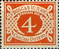 a stamp with the number four on it