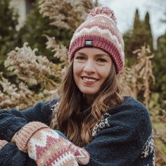 Stay warm this cold weather season in MUK LUKS Women's Cuff Knit Beanie. With soft faux fur lining to keep you cozy and cute patterns and colors, this pom knit beanie will be your new winter staple. Winter Beanie With Fleece Lining For Cold Weather, Warm Beanie For Winter Cold Weather, Warm Beanie For Cold Weather And Winter, Cozy Winter Beanie With Fleece Lining, Winter Beanie For Cold Weather, One Size Beanie For Winter Cold Weather, One Size Beanie For Winter, Pink Outdoor Beanie Hat, Warm Nordic Beanie For Outdoor