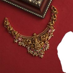 3 Tula Gold Necklace Indian, 32 Grams Gold Necklace Designs, Necklace Temple Jewellery, Latest Model Necklace Designs Gold, Simple Gold Designs, Gold Jadtar Necklace, Necklace South Indian Jewellery, New Jewellery Designs Necklaces, South Necklace Design