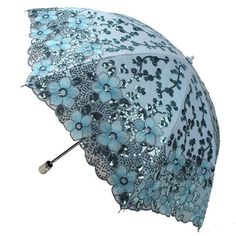 New Women Lady Embroidery Lace Sequin Flower Umbrella Anti-UV Sun Rain Parasol #ANNASParasol #Parasol Pretty Umbrellas, Fancy Umbrella, Flower Umbrella, Rainy Day Photography, Umbrella Photography, Uv Umbrella, Knitting Art, Lace Umbrella, Lace Parasol