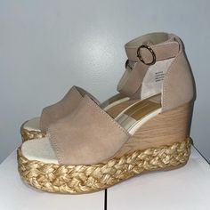 Ever Worn No Odor, Minor Mark On The Suede In The 5th Picture Comes With Original Box Packaged With Care Dm Serious Offers, Inquiries (No Lowball Offer Please) Guaranteed Same Day Shipping (If Mailing Services Are Open) Beige Platform Wedge Sandals With Round Toe, Chic Beige Platform Wedge Sandals, Beige Wedge Sandals With Wooden Heel, Beige Platform Wedge Sandals With Open Heel, Beige Wedge Heel Platform Sandals, Beige Wedge Sandals With Wooden Heel And Round Toe, Beige Wooden Heel Wedge Sandals With Round Toe, Beige Wedge Sandals With Stacked Heel And Round Toe, Beige Wedge Sandals With Stacked Heel