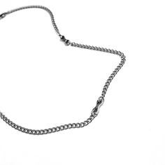 Tackle any challenge with our // abtblank Trifecta Silver Chain Necklace. Featuring three polished chain links and a reconstructed curb chain, this fearless necklace comes in two sizes with a fitted lobster clasp closure, so you can conquer any adventure with confidence and style. available in 18 and 21 inches stainless steel fitted closure reconstructed chain grunge aesthetic Casual Silver Stainless Steel Jewelry, Modern Necklace With Adjustable Chain, Adjustable Gunmetal Jewelry With Chain, Everyday Silver Jewelry With Adjustable Length, Casual Everyday Adjustable Jewelry, Casual Metal Jewelry With Adjustable Chain, Casual Jewelry With Adjustable Chain In Metal, Casual Jewelry With Adjustable Metal Chain, Trendy Adjustable Clasp Jewelry