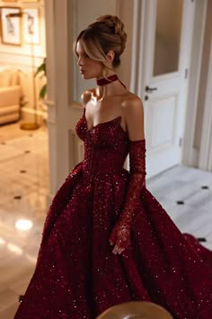 Deep Red Dress Prom, Burgundy Ball Dress, Gothic Ball Dress, Burgundy Sweet 16 Dresses, Dark Red Sparkly Prom Dress, Burgundy Corset Dress, Red Wine Prom Dress, Red Prom Aesthetic, Blood Red Prom Dress