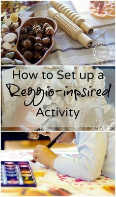 how to set up a reppoio - inspired activity for kids with food and crafts