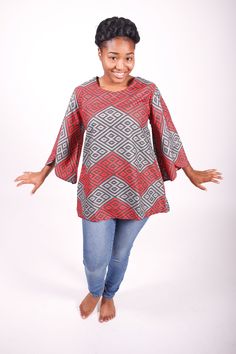 Ankara blouse Wide sleeves Casual Long Sleeve Tops With Set-in Sleeves, Casual Long Sleeve Blouse With Set-in Sleeves, Red Tunic Tops For Fall, Red Fall Tunic Top, Multicolor Long Sleeve Tops With Blouson Sleeves, Red Blouse With Blouson Long Sleeves, Multicolor Stretch Long Sleeve Blouse, Red Long Sleeve Blouse With Blouson Sleeves, Casual Tops With Kimono Sleeves For Fall