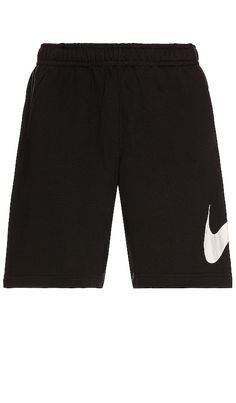 Find NIKE Nsw Club Short on Editorialist. Nike NSW Club Short in Black. - size S (also in XS) Nike NSW Club Short in Black. - size S (also in XS) 80% cotton 20% poly. Made in Vietnam. Machine wash. Elastic waist with interior drawstrings. Side slant pockets. Buttoned back pocket. Fleece fabric with Swoosh graphic at side. Shorts measure approx 19 in length. NIKR-MF1. BV2721-010. Centered around humanity and athletic innovations, Nike believes that if you have a body, you are an athlete. From foo Casual Activewear With Logo Print For Streetwear, Casual Activewear With Logo Print And Athletic Fit, Casual Activewear With Logo Print In Athletic Fit, Casual Athletic Fit Activewear With Logo Print, Casual Black Activewear For Streetwear, Sporty Cotton Sneakers For Sports, Cotton Sporty Sneakers For Sports, Casual Sports Activewear With Logo Detail, Casual Sports Activewear With Logo