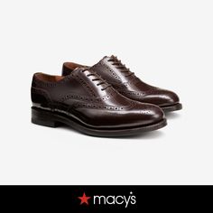 in stock Timeless Moc Toe Dress Shoes With Brogue Detailing, Classic Brogue Oxfords For Derby, Classic Goodyear Welted Lace-up Dress Shoes, Classic Brogue Lace-up Shoes, Classic Oxfords With Goodyear Welt Construction, Classic Goodyear Welted Lace-up Shoes With Almond Toe, Classic Goodyear Welted Plain Toe Oxfords, Classic Leather Lace-up Shoes With Goodyear Welt, Classic Lace-up Oxford Shoes With Leather Sole