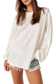 Free People Soul Song Long Sleeve Cotton Blend Top | Nordstrom Soul Songs, People Brand, Summer Chic, Boho Summer, Long Sleeves Jacket, Cotton Top, Boho Chic Fashion, Cotton Tops, Sleeve Cotton