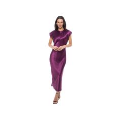 You'll be sure to turn heads in this elegant Women's Tash + Sophie Solid Satin Bias Maxi Dress. Click on this WOMEN'S GUIDE to find the perfect fit and more! You'll be sure to turn heads in this elegant Women's Tash + Sophie Solid Satin Bias Maxi Dress. Click on this WOMEN'S GUIDE to find the perfect fit and more! FEATURES Crewneck Cap sleeves Dolman sleeves Shift silhouette Satin construction Hook-and-eye closureFIT & SIZING 52-in. length from shoulder to hem Maxi length hits at the ankleFABRIC Medium Purple, Maxi Wrap Dress, Dress Clothes For Women, Dolman Sleeve, Elegant Woman, Fabric Care, Gender Female, Cap Sleeves, Plum