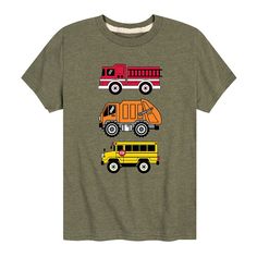 He'll love the fun style of this Boys 8-20 Truck Types Tee. He'll love the fun style of this Boys 8-20 Truck Types Tee. Crewneck Short sleevesFABRIC & CARE Solids: Cotton Heather: Cotton/Polyester Machine wash Imported Size: X Large. Color: Green. Gender: male. Age Group: kids. Pattern: Graphic. Material: Cotton Blend. End Of School Year Graphic Print Tops For Playtime, Playful Tops For End Of School Year Playtime, Playful Cotton Tops For Back To School, Casual T-shirt For Back To School Playtime, Casual Tops For Back To School Playtime, Casual Tops For Back To School, End Of School Year Graphic Print T-shirt For Playtime, Playful Crew Neck Tops For Back To School, Playful Back To School T-shirt