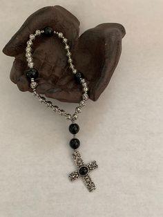 Anglican Rosary. A rosary used by Episcopalians and other Protestant Christians who find using prayer beads advantageous. Provides tactile stimulation during prayers, along with repetition, facilitating meditation and inner peace. Silver Rosary With Round Beads For Meditation, Silver Spiritual Rosary Bracelet For Blessing, Adjustable Silver Rosary For Meditation, Silver Beaded Rosary For Meditation, Spiritual Rosary With 108 Beads And Crucifix, Adjustable Rosary With 8mm Beads In Cross Shape, Spiritual Rosary With 8mm Beads For Blessing, Spiritual Beaded Rosary Bracelet With Crucifix, Adjustable Spiritual Rosary With Cross Pendant