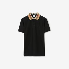 Cotton Polo Shirt in Black - Men | Burberry® Official Old Money Outfits Men, Givenchy Jacket, Closing Deals, Versace Jacket, Off White Jacket, Thug Style, Versace T Shirt, Godly Life