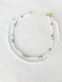 Set of two or individual seed bead necklaces!  Choose the white necklace ,  the Ocean necklace,  or both! Excellent quality  Fast shipping  Unique designs   24 k gold plated clasps Buy this for yourself,  a gift, an athletic team , or for a party favor Pair this with any other item on our Etsy! Instagram @Braceletsbycarrie Summer Beachy Beaded Necklaces With Tiny Beads, Summer Beachy Beaded Necklace With Tiny Beads, Seed Bead Summer Necklace, Seed Bead Bracelets Beachy, Ocean-inspired Beaded Necklace For Summer, Beachy Seed Bead Necklace, Seed Bead Necklace Patterns, Seed Bead Necklace Ideas, Sead Bead Necklace