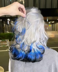 Blond Hair With Pop Of Color, Colorful Tips Hair, Frosted Tips Long Hair, Hair Colored Tips, Crazy Dyed Hair, Fantasy Hair Color Short, Color Hair Tips, Tip Dyed Hair, Cool Hair Color Ideas For Short Hair