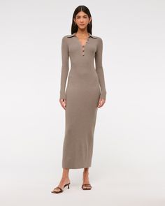 Classic Long Fall Dresses, Classic Long Dresses For Fall, Classic Fitted Maxi Dress For Fall, Midi Sweater Dress, 2024 Style, Sweater Dress Midi, Soft Sweater, Long Sleeve Midi, Suits Coats