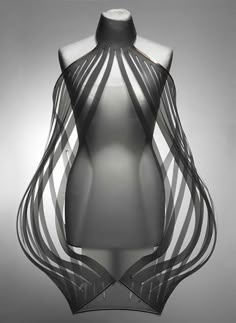 a mannequin is shown with lines on it