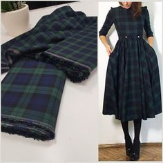 Plaid Pattern Green Dress, Scottish Green Dress, Green And Navy Blue Plaid Dress, Green Tartan Dress Puffy Sleeves, Classy Tartan Dress, Tartan Plaid Dress Women, Dress Stuart Tartan, Tartan Dress Sewing Pattern, Tartan Wedding Dress Scotland