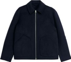 Modern Wool Coat With Pockets, Modern Tailored Outerwear With Welt Pockets, Fitted Workwear Outerwear With Zip Fly, Fitted Outerwear With Zip Fly For Work, Tailored Modern Outerwear With Welt Pockets, Modern Wool Outerwear For Work, Modern Wool Outerwear With Welt Pockets, Classic Blazer With Zipper Closure For Work, Lapel Collar Outerwear With Zipper For Work