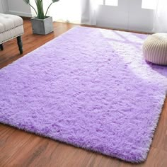 Product information Brand:DEFNES Size:2 x 3 Feet Material:Faux Fur Item Weight:1.32 Kilograms Pile Height:High Pile Construction Type:Handmade Back Material Type:Plastic Color:Purple Indoor/Outdoor Usage:Indoor Product Care Instructions:Spot Clean Only Pattern:Solid Shape:Rectangular Special Feature:Fluffy, Non Slip Room Type:Bedroom Product Dimensions:24"L x 36"W Rug Form Type:Area Rug Style:Modern Occasion:Kids Room, Office, Bedroom, Living Room, Nursery Room Item Weight:2.9 pounds Manufacture Girly Purple Bedroom, Pink And Purple Rug, Purple Rugs For Bedroom, Light Purple Rug, Purple And White Room, Light Purple Room Decor, Purple Room Decor Ideas, Purple Kids Bedroom, Light Purple Room