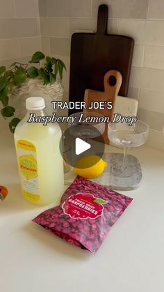 a video demonstrating how to use trader joe's raspberry lemon drop - off