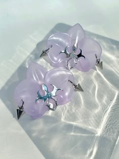 Fervooor Spiked Orchid 3D printing purple earrings Unique Purple Flower Earrings, Elegant Purple Jewelry With 3d Flowers, Orchid Aesthetic, Orchid Growing, Orchid Collection, Orchid Jewelry, 3d Printing Fashion, 3d Printing Technology, Purple Earrings