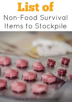 List of Non-Food Survival Items to Stockpile for emergency preparedness. sorry to break it to you: stockpiling food isn’t going to be enough to get you through a long-term disaster. Here is a list of non-food items you will also need to stockpile. Stockpiling Food, Survival Items, Survival Supplies, Apocalypse Survival