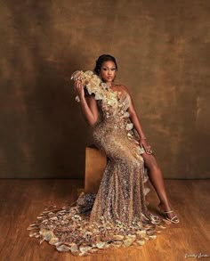 Dresses For Black Women, Aso Ebi Dresses, Engagement Gowns, Bday Photoshoot, Mermaid Prom Dresses Lace, African Prom Dresses, Gold Wedding Dress, Gold Prom Dresses, African Wedding Dress