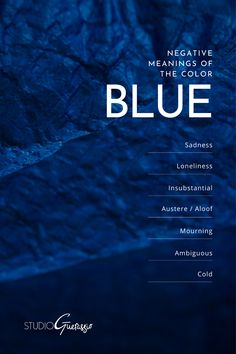 the cover of negative meanings of the color blue