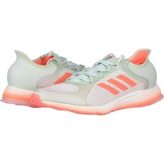 Adidas Women's Focus BreatheIn Running Shoes Sneakers EE7721 Dash Green/Signal Coral/Running White New with tag, without box. Escape to your run. These adidas running shoes have a lightweight feel that helps you reconnect with yourself and leave stress behind. The stretchy knit upper fits like a glove and has a sheer midfoot panel that lets light shine through. The super lightweight midsole provides the right amount of responsiveness cushioning that's comfortable without weighing you down. Light Green Slip-on Running Sneakers, Green Slip-on Running Shoes For Sports, Orange Athleisure Running Shoes For Jogging, Green Running Shoes With Branded Insole, Orange Athleisure Sneakers For Running, Adidas Green Running Sneakers, Green Low-top Running Shoes For Marathon, Orange Low-top Synthetic Running Shoes, Athleisure Orange Lace-up Running Shoes