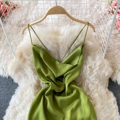 Materials: other Size: m, l Color: orange, yellow, green, black Satin Dress, Satin Dresses, Orange Yellow, Color Orange, Open Back, Camisole Top, Satin, Tank Tops, Orange