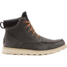 SOREL Madson II Moc Toe WP Boot - Men's - Footwear Mens Rugged Boots, Light Brown Boots, Mens Rugged, Extra Wide Shoes, Moc Toe Boots, Rugged Boots, Mens Boots Casual, Mens Snow Boots, Wide Shoes