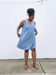 The Sauvie Sundress is the perfect strappy summer dress to reach for when you want comfort, ease and style in those hot summer months. Sundress Sewing Patterns, Elegant Evening Gown, Sundress Pattern, Bib Pattern, Dress Weights, Evening Gowns Elegant, Couture Details, Cover Model, Curvy Dress