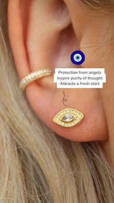 Stay protected and stylish with our Evil Eye Stud Earrings featuring sparkling diamond zircon accents. These dainty studs are the perfect everyday accessory! #EvilEyeJewelry #DiamondZircon #GoldEarrings #ProtectiveJewelry Evil Eye Earrings Gold, Gold Evil Eye Earrings As Gift, Elegant Evil Eye Drop Earrings, Blue Sterling Silver Evil Eye Earrings, Elegant Gold-plated Evil Eye Earrings, Dainty Studs, Everyday Accessories, Gold Plated Earrings, Evil Eye Jewelry