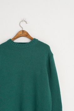 Lambs Wool Coloured Round Tee, Green Fall Winter, Green, Clothes