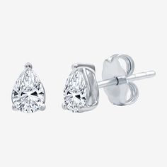 Diamond Clarity: Si2-I1Earring Back: Screw Back PostSetting: ProngShape: PearStone Cut: PearDiamond Color: H-IMetal Color: WhiteRounded Carat Weight: 1 Ct. T.w.Care: Wipe CleanStone Type: 2 Lab Grown DiamondAuthenticity: Lab Grown DiamondBirthstone: April BirthstoneEarrings Type: Post EarringsEarrings Style: Stud Earrings, Solitaire EarringsMetal: 10k White GoldAssembled in the US from Imported Materials Classic White Gold Teardrop Diamond Earrings, White Pear-shaped Earrings With Diamond Accents, Timeless Diamond White Pear-shaped Earrings, Classic Teardrop Brilliant Cut Earrings, Diamond White Pear-shaped Timeless Earrings, Gia Certified Pear Shaped Formal Earrings, White Pear-shaped Diamond Earrings In Sterling Silver, Classic Platinum Pear-shaped Diamond Earrings, Classic Pear-shaped White Gold Diamond Earrings