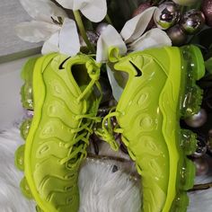 Nike Air Vapormax Plus Women Shoes Sizes 6.5 7.5 Color Atomic Green | Black In 2018, Nike Went Above And Beyond To Experiment With Old Silhouettes And Combine Them With New, Modern Technology. One Of The More Famous Hybrid Designs Is The Nike Air Vapormax Plus Which Mixes The Bounciness Of The Vapormax Sole With The Upper Of An Air Max Plus. This New Shoe Model Is As Unique As They Come And Will Help Elevate Your Style To The Next Level. Vapormax Air Technology Provides Lightweight Cushioning Yo Green Lace-up Running Shoes With Air Cushioning, Green Mesh Sneakers With Air Cushioning, Green Low-top Running Shoes With Air Cushioning, Green Mesh Running Shoes With Round Toe, Green Synthetic Sneakers With Air Max Cushioning, Green Synthetic Running Shoes With Air Max Cushioning, Green Lace-up Synthetic Running Shoes, Green Synthetic Lace-up Running Shoes, Trendy Sneakers With Air Cushioning And Round Toe