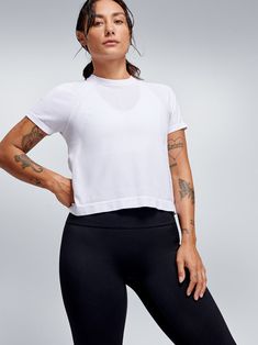 HERE TODAY Cropped Tee White – LNDR US