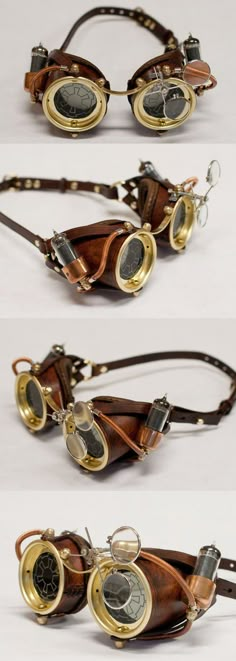 . Steam Punk Diy, Steampunk Glasses, Moda Steampunk, Steampunk Gadgets, Mode Steampunk, Futurisme Retro, Steampunk Goggles, Dark Materials, Art Steampunk