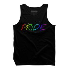 Channel your inner artist with the LGBTQIA+ Pride premium ring spun cotton graphic Men's tank top created by Kasparovx for Design By Humans. It's time to add a pop of color, a splash of humor, and a whole lot of creativity to your day with apparel designed by one of our global artists. We're here to help you find that perfect you style! Black Tops For Pride Streetwear, Black Pride Screen Print Top, Black Screen Print Tops For Pride, Black Screen Print Top For Pride, Pride Streetwear Top With Screen Print, Casual Sleeveless Tops For Pride, Lgbtqia Pride, Pride Rainbow, Rainbow Pride