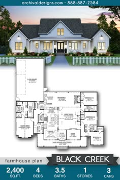 the black creek house plan is shown